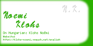 noemi klohs business card